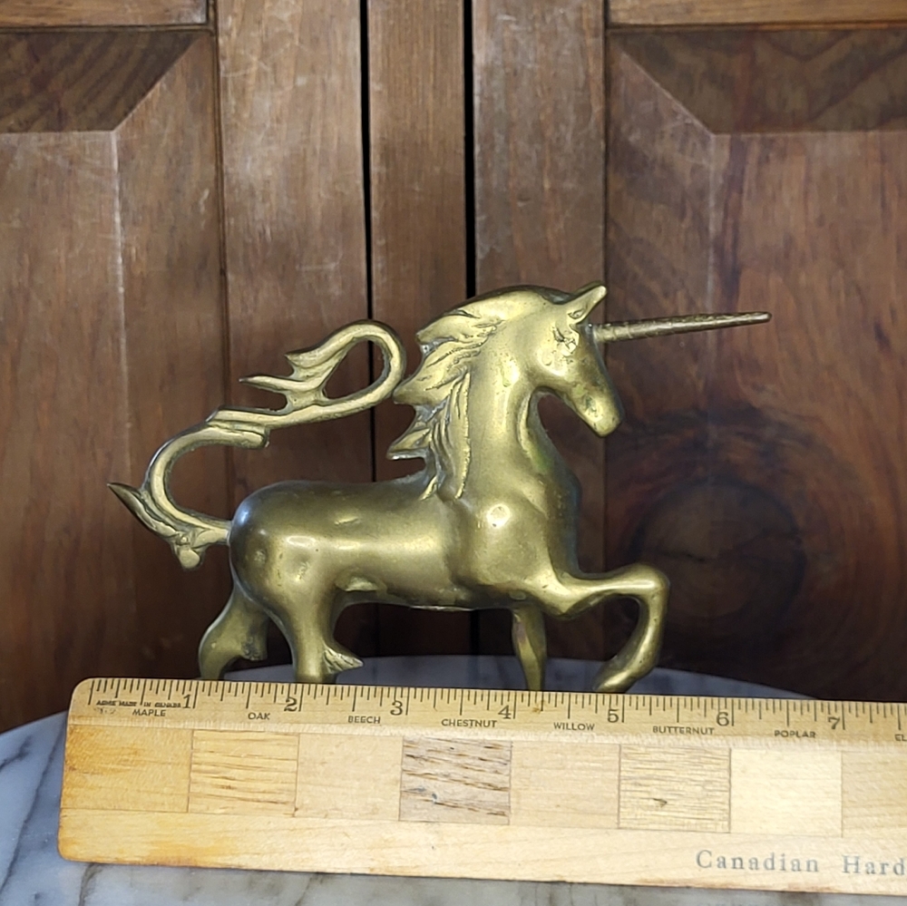 Brass Unicorn Figurine - Picture 6 of 12